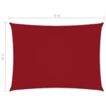 Voile de parasol tissu oxford rectangulaire 6x8 m rouge – Image 5