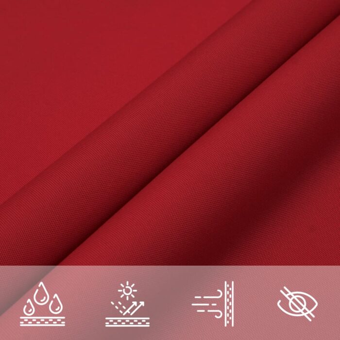 Voile de parasol tissu oxford rectangulaire 6x8 m rouge – Image 6