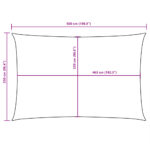 Voile de parasol tissu oxford rectangulaire 2,5x5 m orange – Image 8