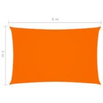 Voile de parasol tissu oxford rectangulaire 3x6 m orange – Image 5