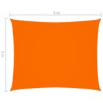 Voile de parasol tissu oxford rectangulaire 5x6 m orange – Image 5