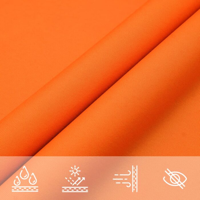 Voile de parasol tissu oxford rectangulaire 5x6 m orange – Image 6