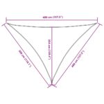 Voile de parasol tissu oxford triangulaire 3x4x4 m orange – Image 8