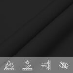 Voile de parasol tissu oxford rectangulaire 4x5 m noir – Image 6