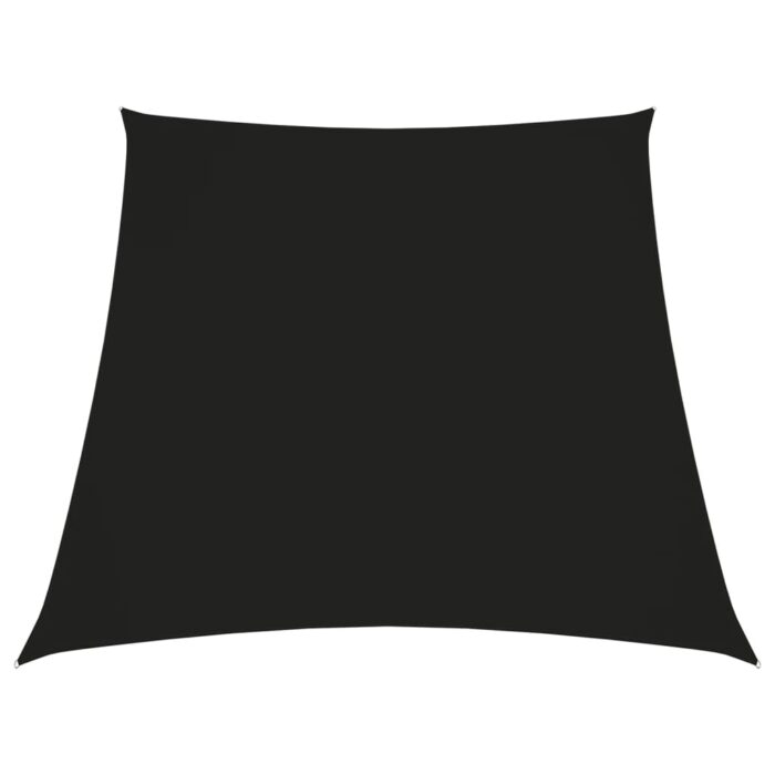 Voile de parasol Tissu Oxford trapèze 2/4x3 m Noir – Image 1