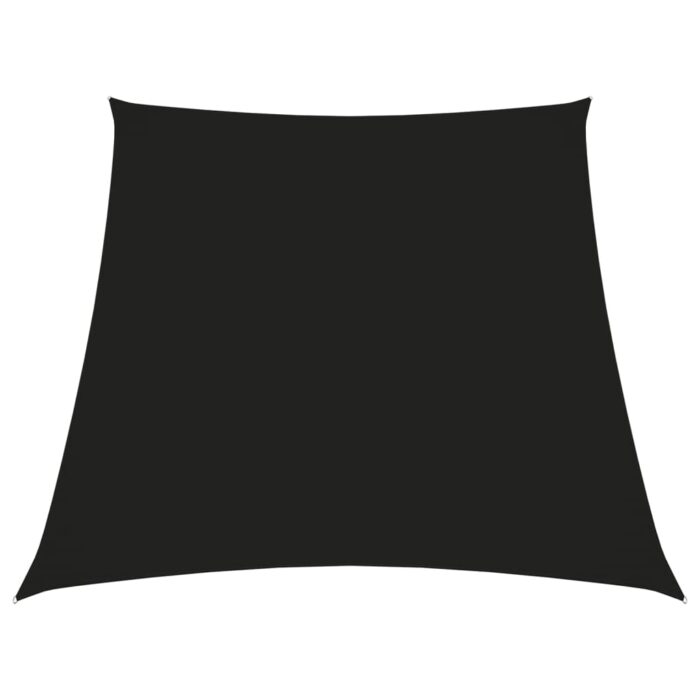 Voile de parasol Tissu Oxford trapèze 3/5x4 m Noir – Image 1