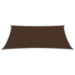 Voile de parasol tissu oxford rectangulaire 4x5 m marron – Image 2