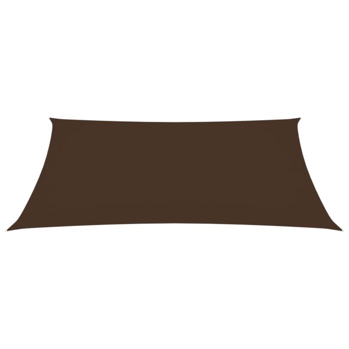 Voile de parasol tissu oxford rectangulaire 4x5 m marron – Image 2