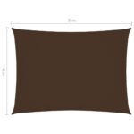 Voile de parasol tissu oxford rectangulaire 4x5 m marron – Image 5