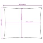 Voile de parasol tissu oxford rectangulaire 4x5 m marron – Image 8