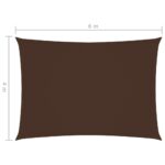 Voile de parasol tissu oxford rectangulaire 4x6 m marron – Image 5