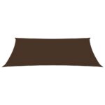 Voile de parasol tissu oxford rectangulaire 5x8 m marron – Image 2