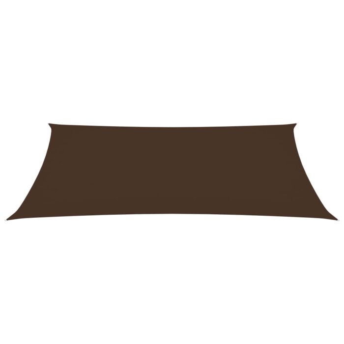 Voile de parasol tissu oxford rectangulaire 5x8 m marron – Image 2