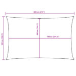 Voile de parasol tissu oxford rectangulaire 5x8 m marron – Image 8