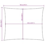 Voile de parasol tissu oxford rectangulaire 6x7 m marron – Image 8