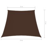 Voile de parasol Tissu Oxford trapèze 2/4x3 m Marron – Image 5