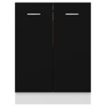 Armoire de plancher Noir 60x46x81,5 cm Bois d'ingénierie – Image 5
