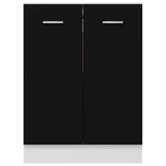 Armoire de plancher Noir 60x46x81,5 cm Bois d'ingénierie – Image 5