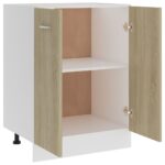 Armoire de plancher Chêne sonoma 60x46x81,5cm Bois d’ingénierie – Image 4