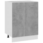 Armoire de plancher "Lyon" Gris béton Bois d’ingénierie