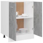 Armoire de plancher "Lyon" Gris béton Bois d’ingénierie – Image 3