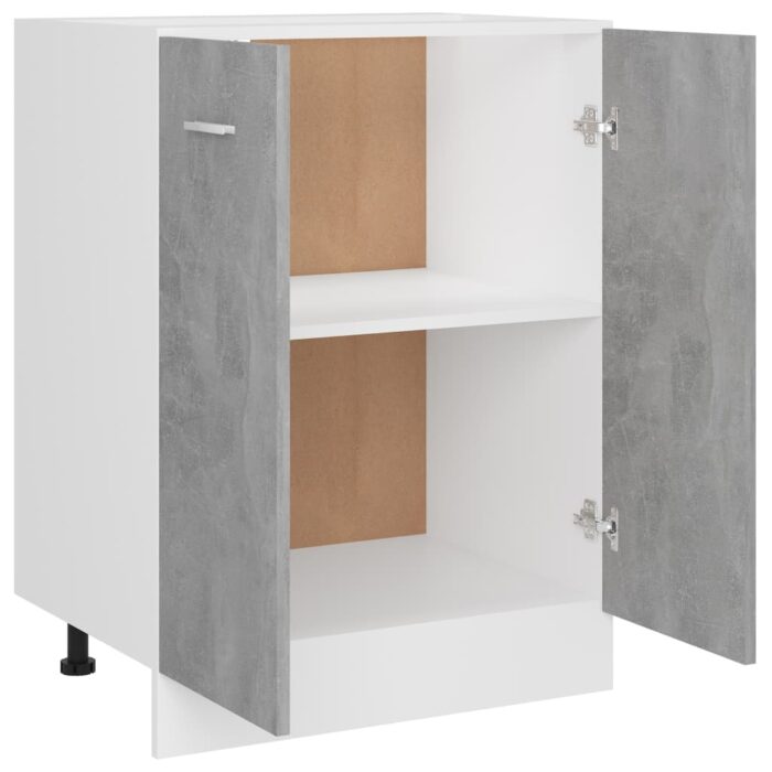 Armoire de plancher "Lyon" Gris béton Bois d’ingénierie – Image 4