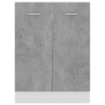 Armoire de plancher "Lyon" Gris béton Bois d’ingénierie – Image 5