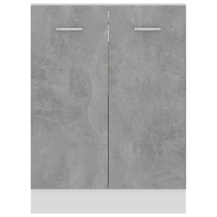 Armoire de plancher "Lyon" Gris béton Bois d’ingénierie – Image 5
