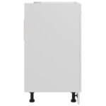 Armoire de plancher d'évier Blanc 80x46x81,5 cm Bois ingénierie – Image 6