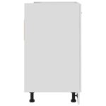 Armoire de plancher d'évier Blanc brillant Bois d’ingénierie – Image 6