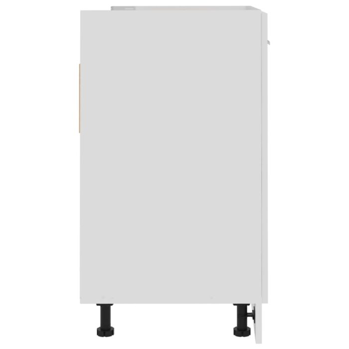 Armoire de plancher d'évier Blanc brillant Bois d’ingénierie – Image 6