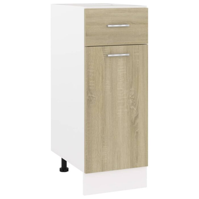 Armoire de plancher tiroir Chêne sonoma 30x46x81,5 cm Aggloméré – Image 1