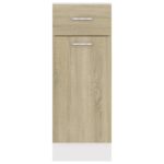 Armoire de plancher tiroir Chêne sonoma 30x46x81,5 cm Aggloméré – Image 6
