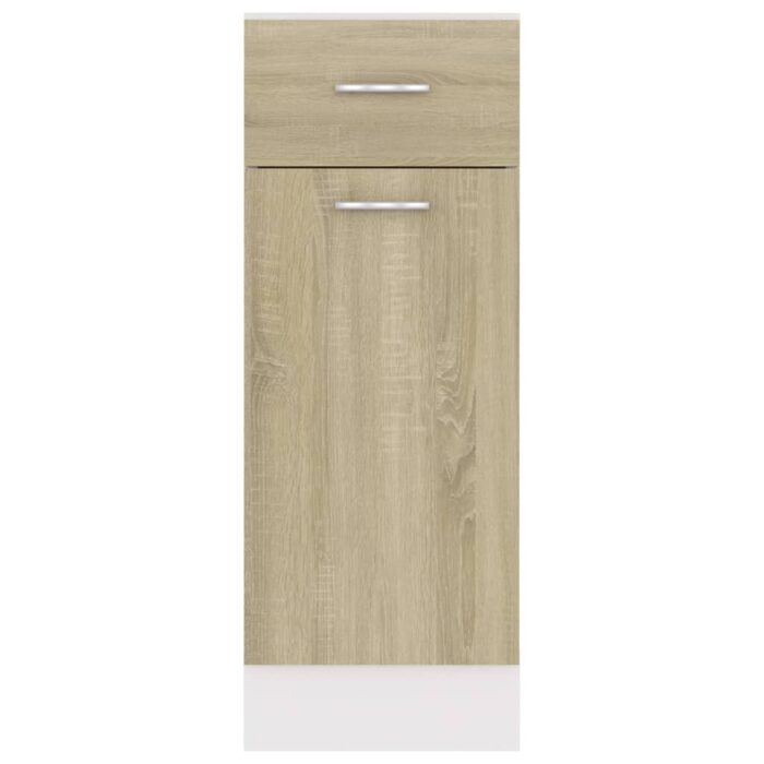 Armoire de plancher tiroir Chêne sonoma 30x46x81,5 cm Aggloméré – Image 6