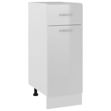 Armoire de plancher à tiroir "Lyon" Blanc brillant