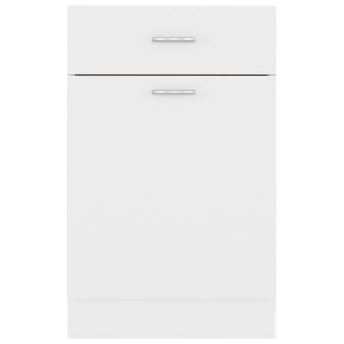 Armoire de plancher à tiroir Blanc 50x46x81,5cm Bois ingénierie – Image 6