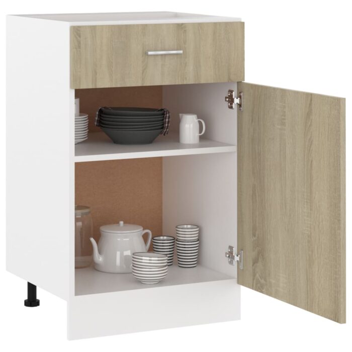 Armoire de plancher à tiroir "Lyon" Chêne sonoma – Image 3
