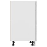 Armoire de plancher à tiroir Gris béton Bois d’ingénierie – Image 7