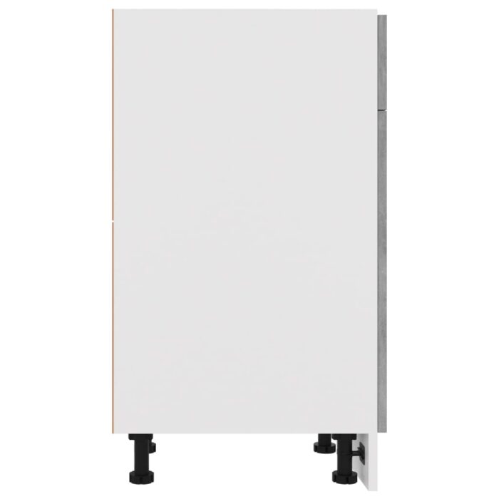 Armoire de plancher à tiroir Gris béton Bois d’ingénierie – Image 7