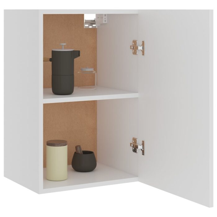 Armoire suspendue Blanc 39,5x31x60 cm Bois d'ingénierie – Image 2