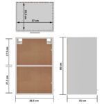 Armoire suspendue Blanc 39,5x31x60 cm Bois d'ingénierie – Image 8