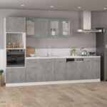 Armoire suspendue "Lyon" Gris béton 39,5x31x60 cm – Image 2
