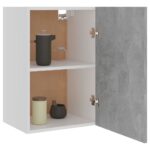 Armoire suspendue "Lyon" Gris béton 39,5x31x60 cm – Image 3