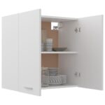 Armoire suspendue "Lyon" Blanc 60x31x60 cm Bois d'ingénierie – Image 3