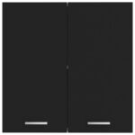 Armoire suspendue Noir 60x31x60 cm Bois d'ingénierie – Image 5