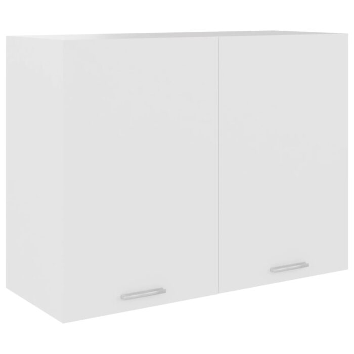 Armoire suspendue Blanc 80x31x60 cm Bois d’ingénierie – Image 1