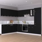 Armoire suspendue "Lyon" Noir 80x31x60 cm Bois d’ingénierie – Image 2