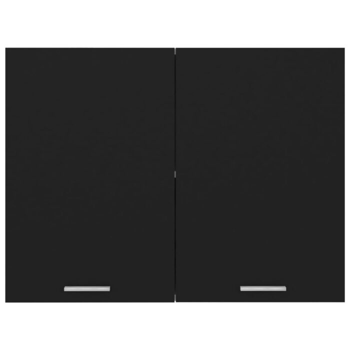 Armoire suspendue "Lyon" Noir 80x31x60 cm Bois d’ingénierie – Image 5