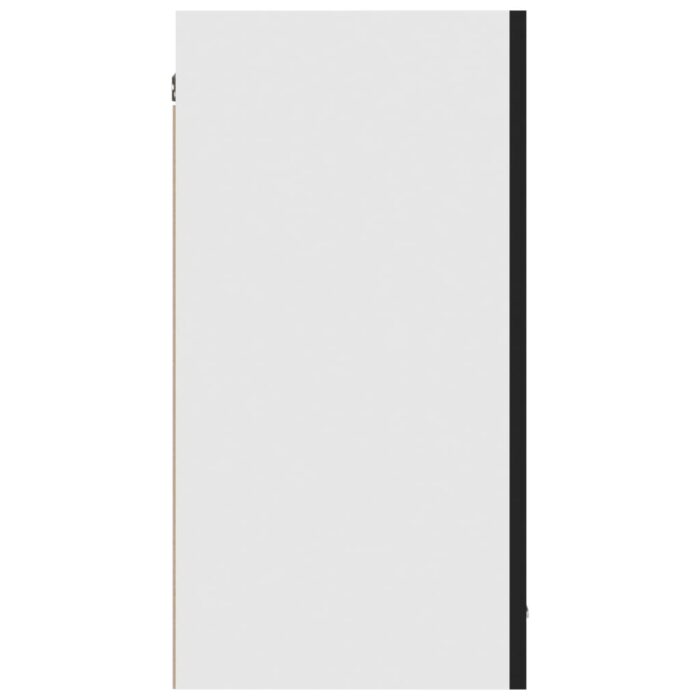 Armoire suspendue "Lyon" Noir 80x31x60 cm Bois d’ingénierie – Image 6