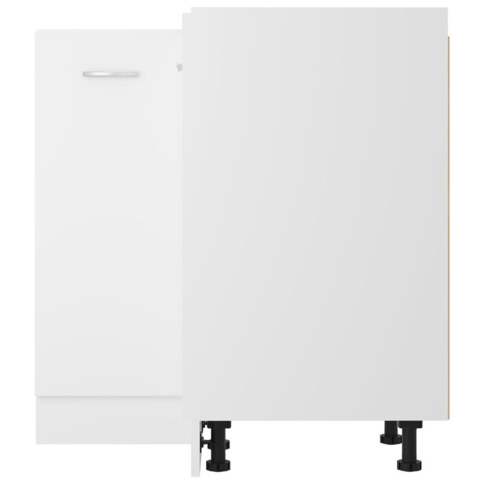 Armoire de plancher d'angle "Lyon" blanc 75,5x75,5x81,5 cm – Image 4